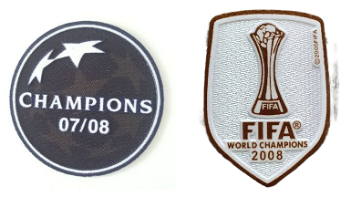 2007/08 UCL Champion & 2008 Club World Cup Badge (White) Patch