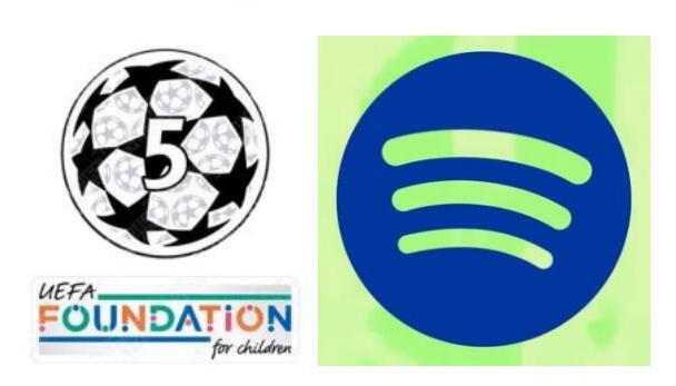24/25 UCL 5 & UEFA Foundation Badges & Spotify Logo Without Text (Blue) & AMBILIGHT tv Patch