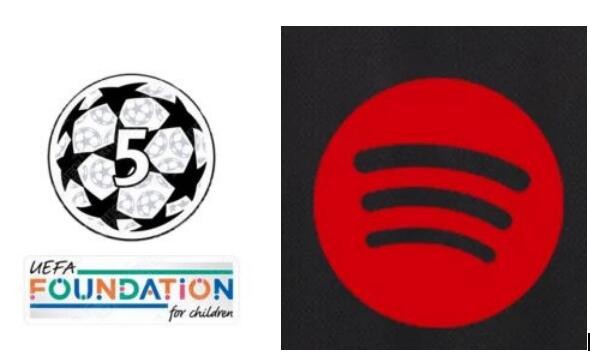 24/25 UCL 5 & UEFA Foundation Badges & Spotify Logo Without Text (Red) & AMBILIGHT tv Patch