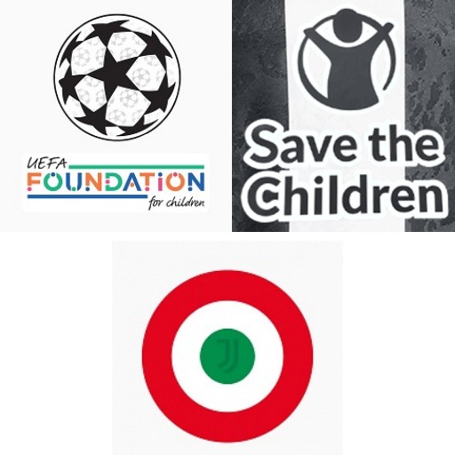 24/25 UCL & UEFA Foundation & Save The Children Sponsor (home) & Coppa Italia(Juventus) Badges Patch