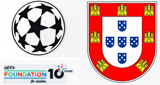 25/26 UCL & UEFA Foundation 10 Years Badge & Portugal Champion(Red) Badge Patch