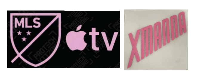 Inter Miami MLS Away Badge & Apple TV(Pink) & XMANNA Patch