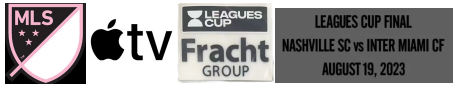 Inter Miami MLS Home Badge & Apple TV & Leagues Cup 2023 & Fracht Group & Leagues Cup Final Badge Patch