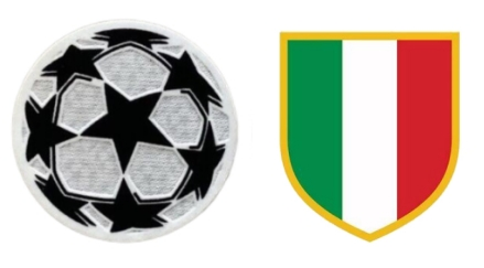 Retro UCL & 97-98 Scudetto Italia Badge Patch